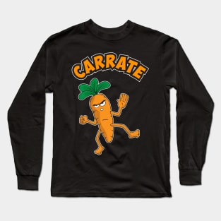 Cute & Funny Carrate Karate Training Carrot Pun Long Sleeve T-Shirt